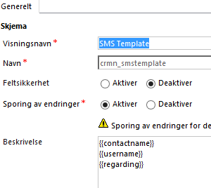 Field metadata