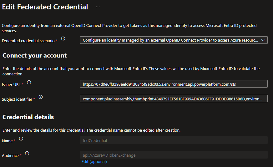 Federated Credential