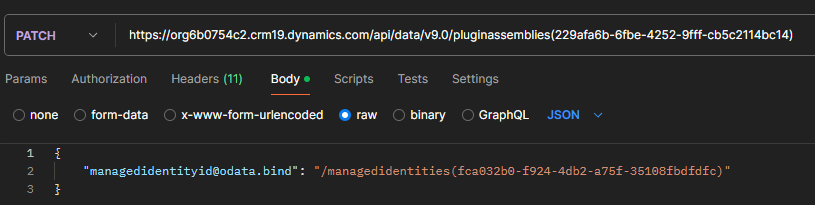 Postman PATCH plugin assembly