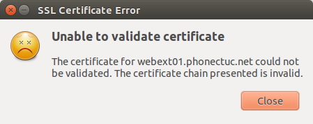 Messagebox with error